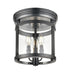 DVI Canada - Three Light Flush Mount - Niagara Special Edition - Ebony- Union Lighting Luminaires Decor