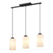 DVI Canada - Three Light Linear Pendant - Manitou - Ebomy w/Half Opal Glass- Union Lighting Luminaires Decor