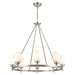 ELK Home - Eight Light Chandelier - Dawson - Satin Nickel- Union Lighting Luminaires Decor