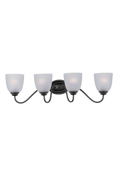 Maxim - Four Light Bath Vanity - Stefan - Black- Union Lighting Luminaires Decor