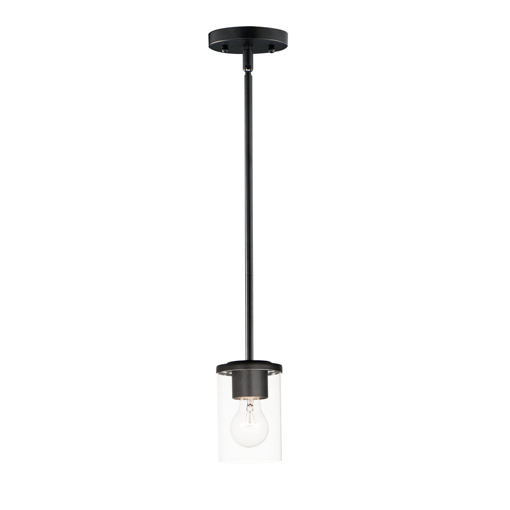 Maxim - One Light Mini Pendant - Corona - Black- Union Lighting Luminaires Decor