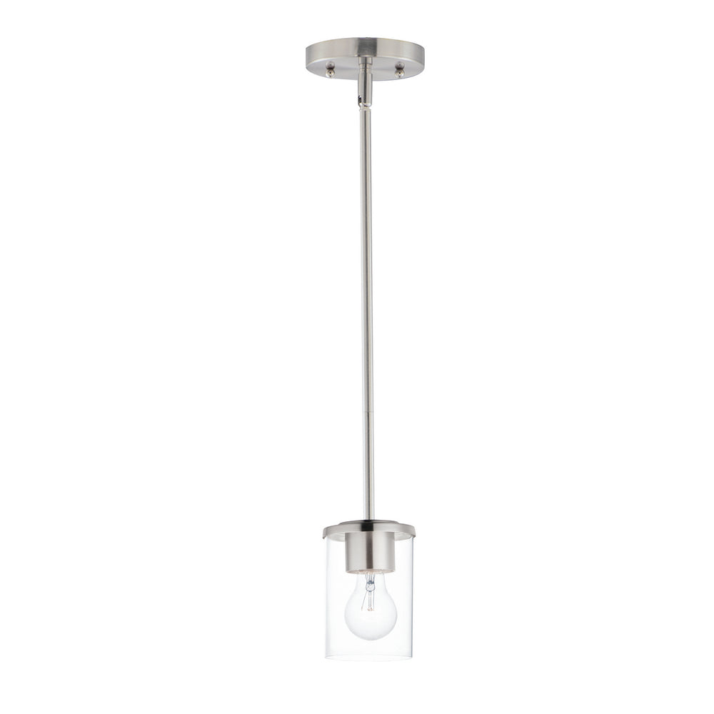 Maxim - One Light Mini Pendant - Corona - Satin Nickel- Union Lighting Luminaires Decor