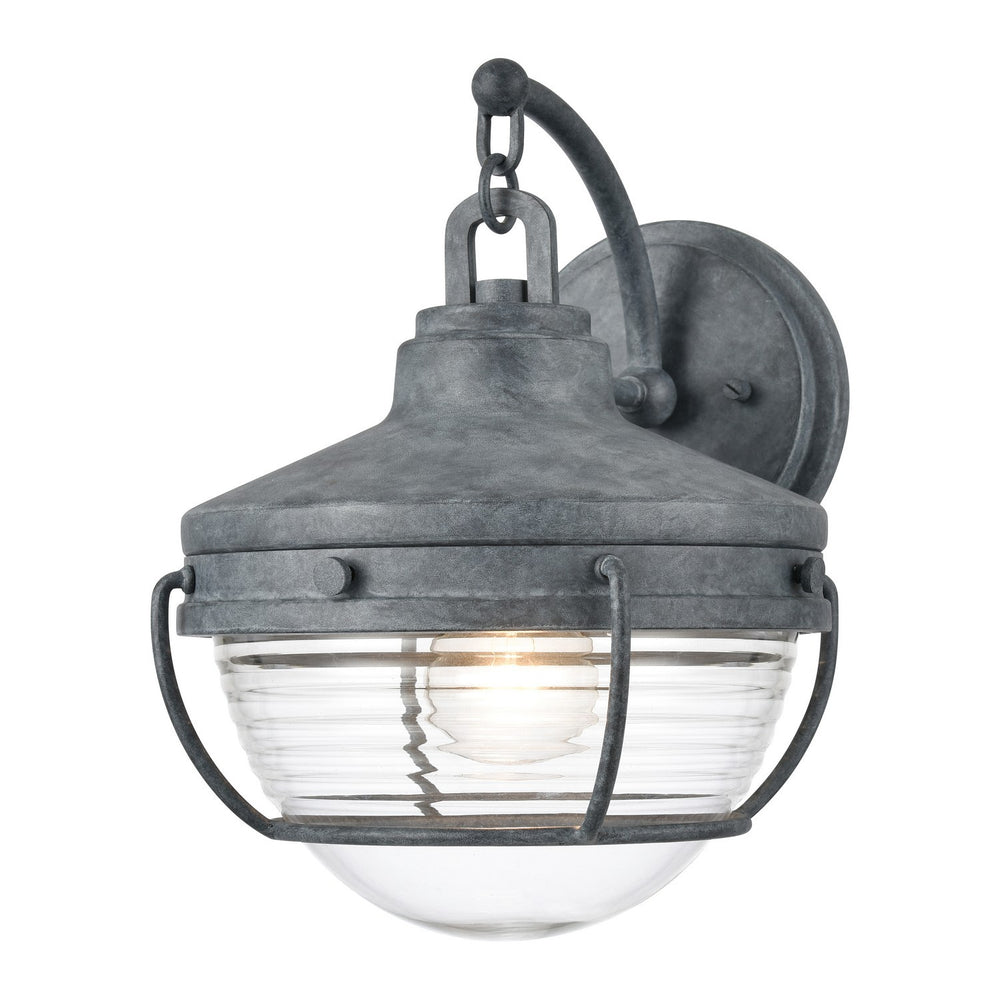 ELK Home - One Light Outdoor Wall Sconce - Eastport - Aged Zinc- Union Lighting Luminaires Decor