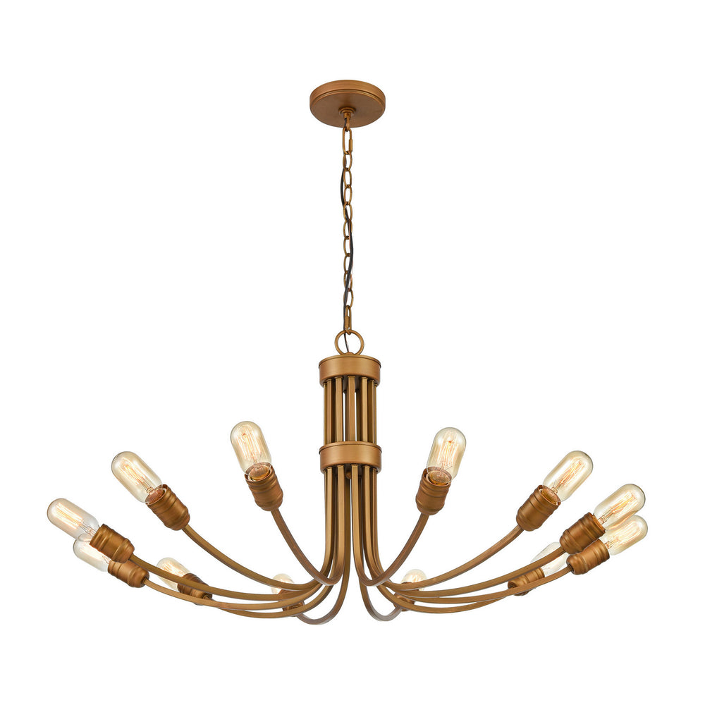 ELK Home - 12 Light Chandelier - Conway - Painted Aged Brass- Union Lighting Luminaires Decor