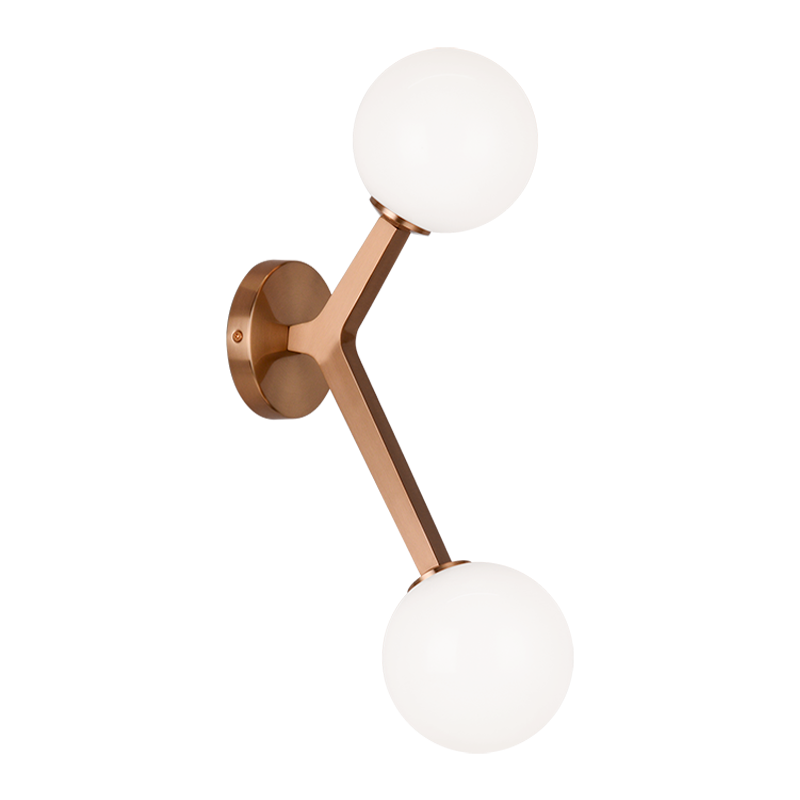 Matteo Canada - Two Light Wall Sconce - Rami - Aged Gold Brass- Union Lighting Luminaires Decor