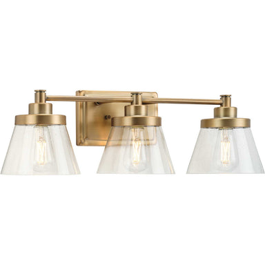 Progress Canada - Three Light Bath Bracket - Hinton - Vintage Brass- Union Lighting Luminaires Decor