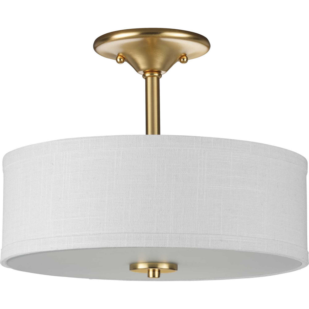 Progress Canada - Two Light Semi-Flush Mount - Inspire - Satin Brass- Union Lighting Luminaires Decor