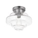 Maxim - One Light Flush Mount - Harbor - Satin Nickel- Union Lighting Luminaires Decor