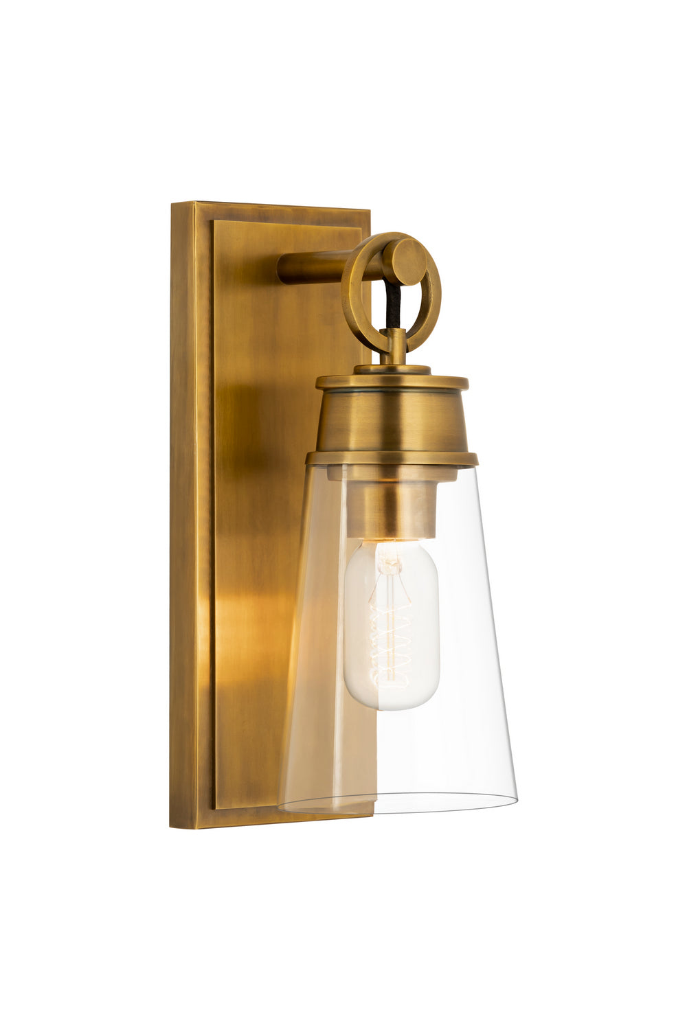 Z-Lite Canada - One Light Wall Sconce - Wentworth - Rubbed Brass- Union Lighting Luminaires Decor