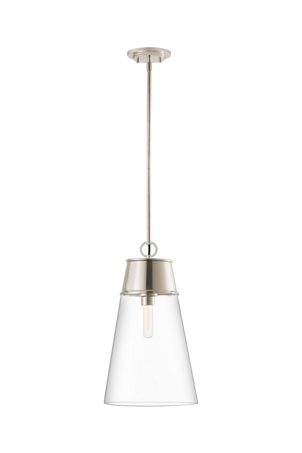 Z-Lite Canada - One Light Pendant - Wentworth - Polished Nickel- Union Lighting Luminaires Decor