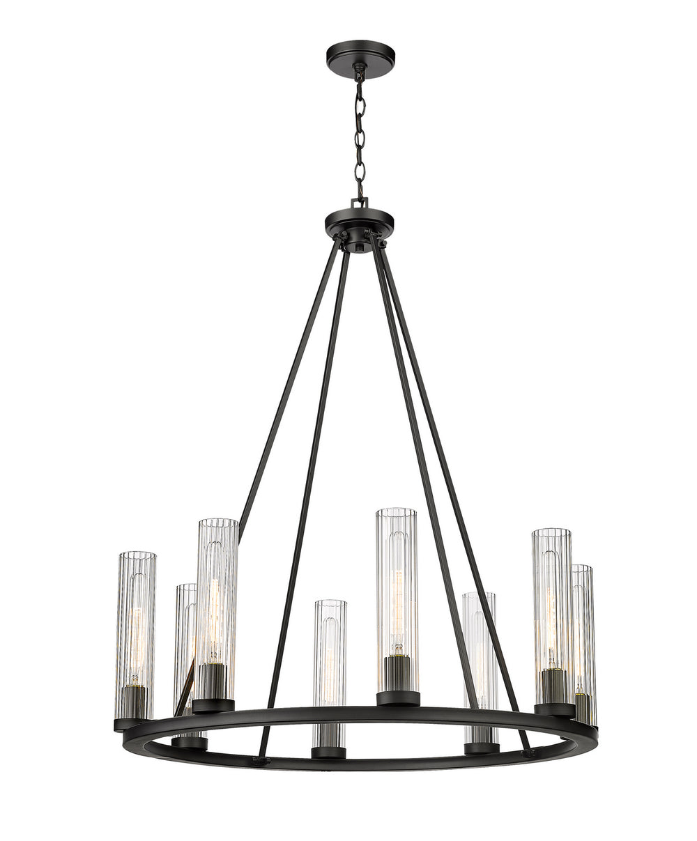 Z-Lite Canada - Eight Light Chandelier - Beau - Bronze- Union Lighting Luminaires Decor