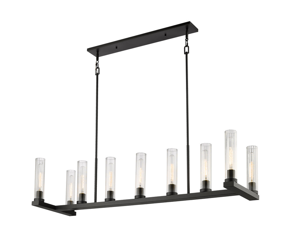 Z-Lite Canada - Nine Light Linear Chandelier - Beau - Bronze- Union Lighting Luminaires Decor