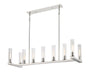 Z-Lite Canada - Nine Light Linear Chandelier - Beau - Polished Nickel- Union Lighting Luminaires Decor