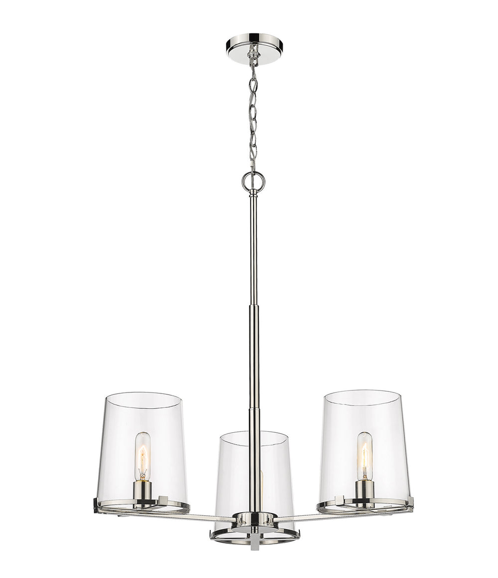 Z-Lite Canada - Three Light Chandelier - Callista - Polished Nickel- Union Lighting Luminaires Decor