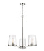 Z-Lite Canada - Three Light Chandelier - Callista - Polished Nickel- Union Lighting Luminaires Decor