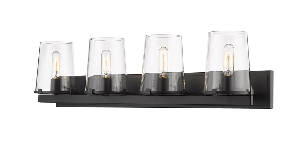 Z-Lite Canada - Four Light Vanity - Callista - Matte Black- Union Lighting Luminaires Decor