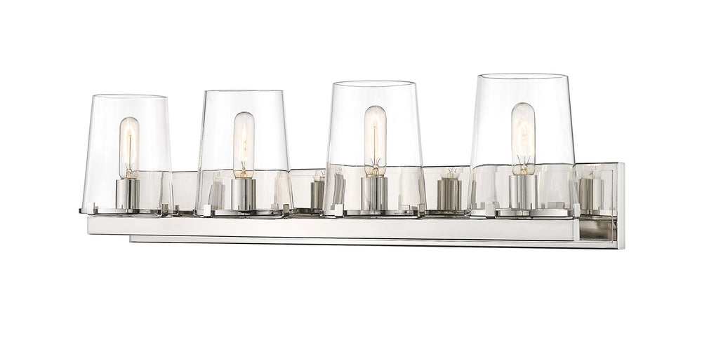 Z-Lite Canada - Four Light Vanity - Callista - Polished Nickel- Union Lighting Luminaires Decor