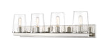 Z-Lite Canada - Four Light Vanity - Callista - Polished Nickel- Union Lighting Luminaires Decor