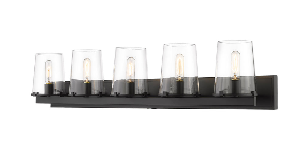 Z-Lite Canada - Five Light Vanity - Callista - Matte Black- Union Lighting Luminaires Decor