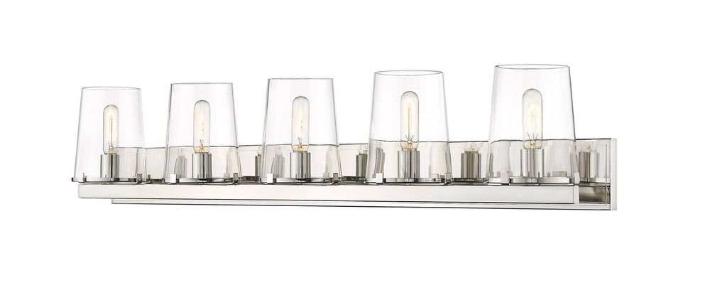 Z-Lite Canada - Five Light Vanity - Callista - Polished Nickel- Union Lighting Luminaires Decor