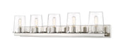 Z-Lite Canada - Five Light Vanity - Callista - Polished Nickel- Union Lighting Luminaires Decor