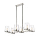 Z-Lite Canada - Six Light Linear Chandelier - Callista - Polished Nickel- Union Lighting Luminaires Decor