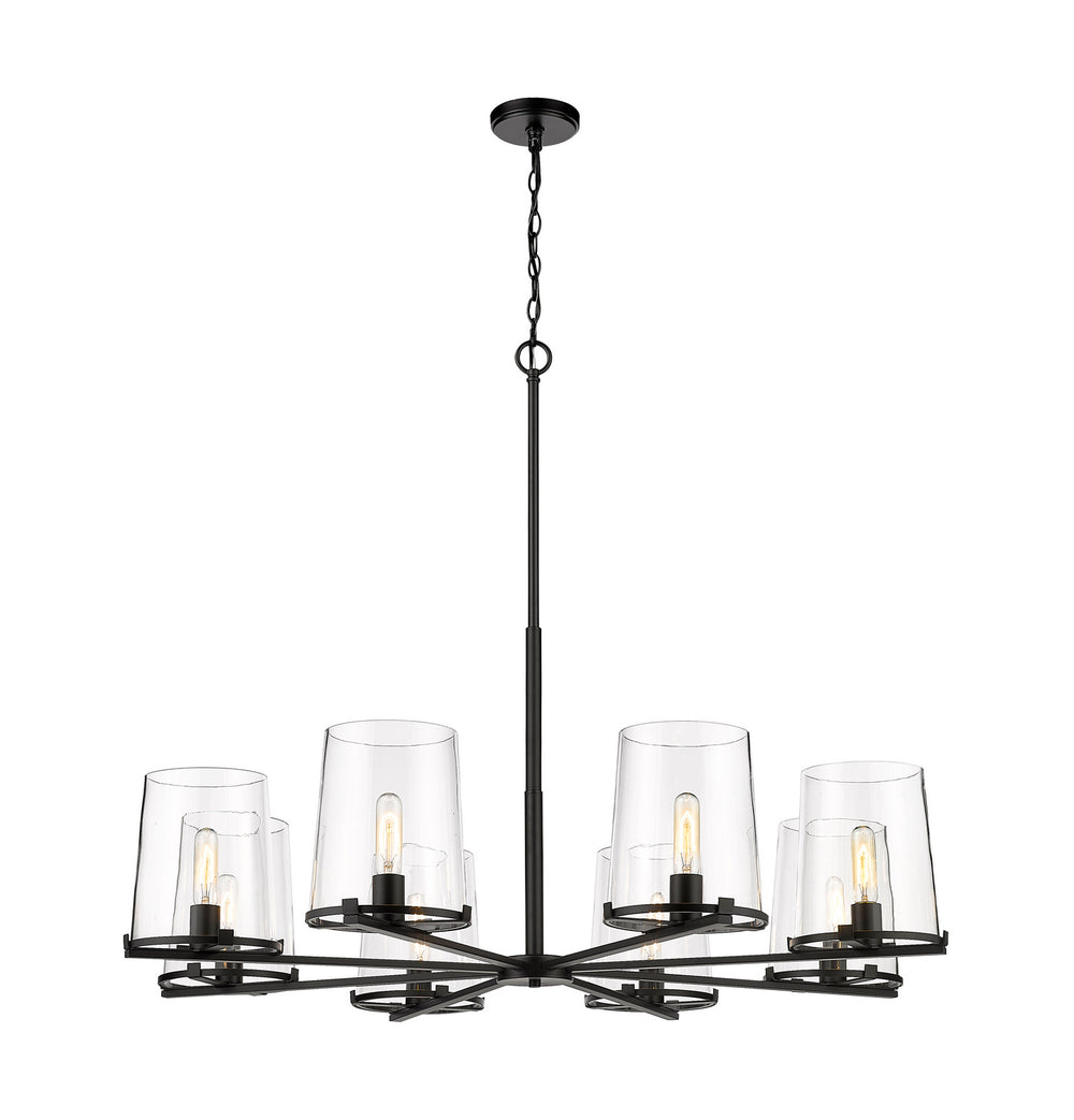 Z-Lite Canada - Eight Light Chandelier - Callista - Matte Black- Union Lighting Luminaires Decor