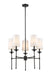 Z-Lite Canada - Five Light Chandelier - Emily - Matte Black- Union Lighting Luminaires Decor
