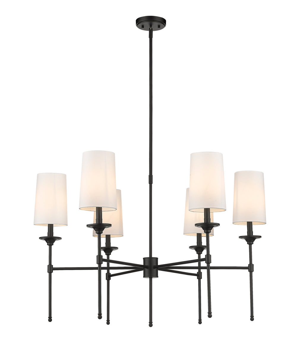 Z-Lite Canada - Six Light Chandelier - Emily - Matte Black- Union Lighting Luminaires Decor