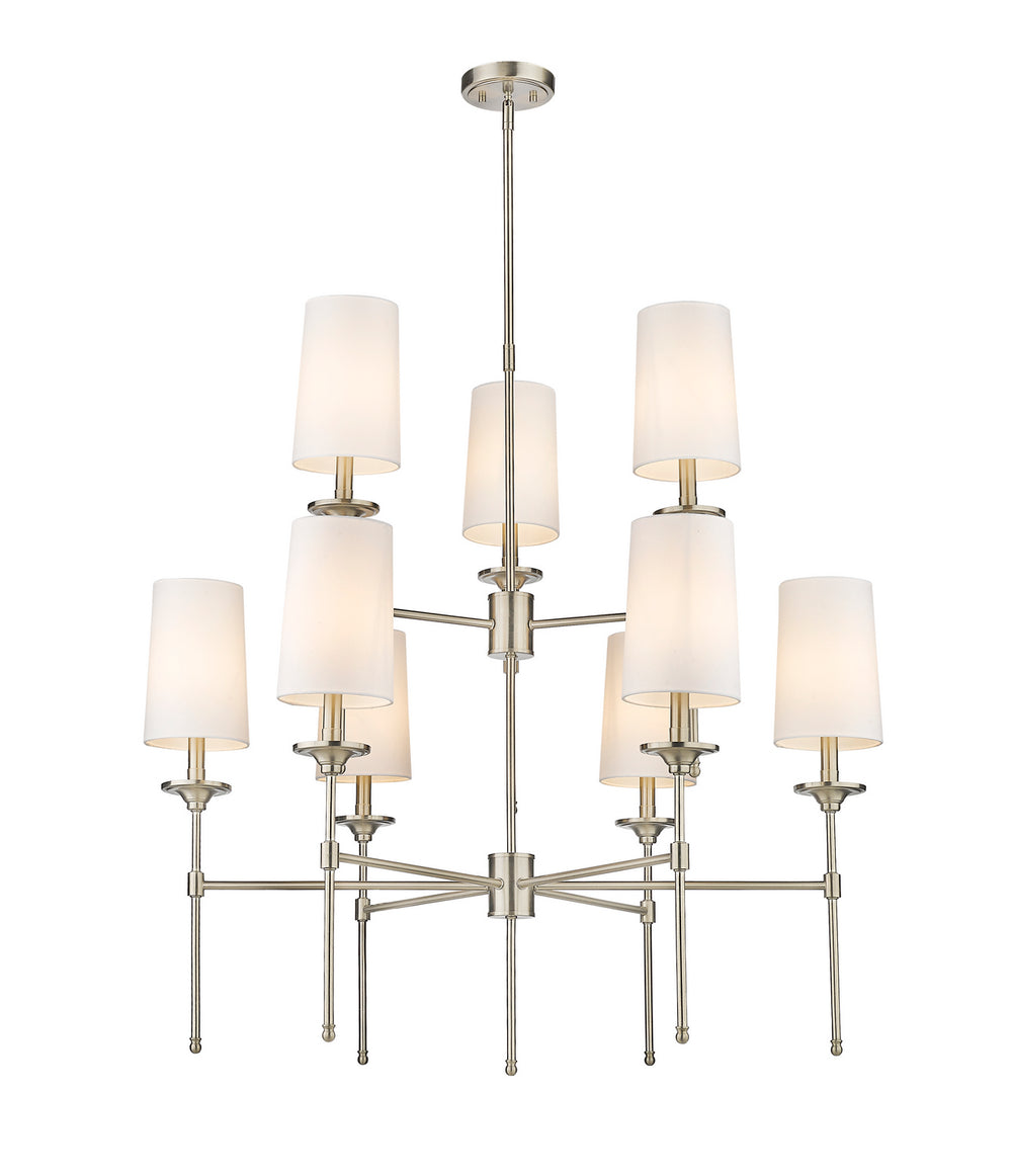 Z-Lite Canada - Nine Light Chandelier - Emily - Brushed Nickel- Union Lighting Luminaires Decor