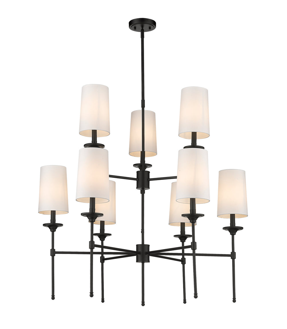 Z-Lite Canada - Nine Light Chandelier - Emily - Matte Black- Union Lighting Luminaires Decor