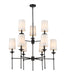 Z-Lite Canada - Nine Light Chandelier - Emily - Matte Black- Union Lighting Luminaires Decor