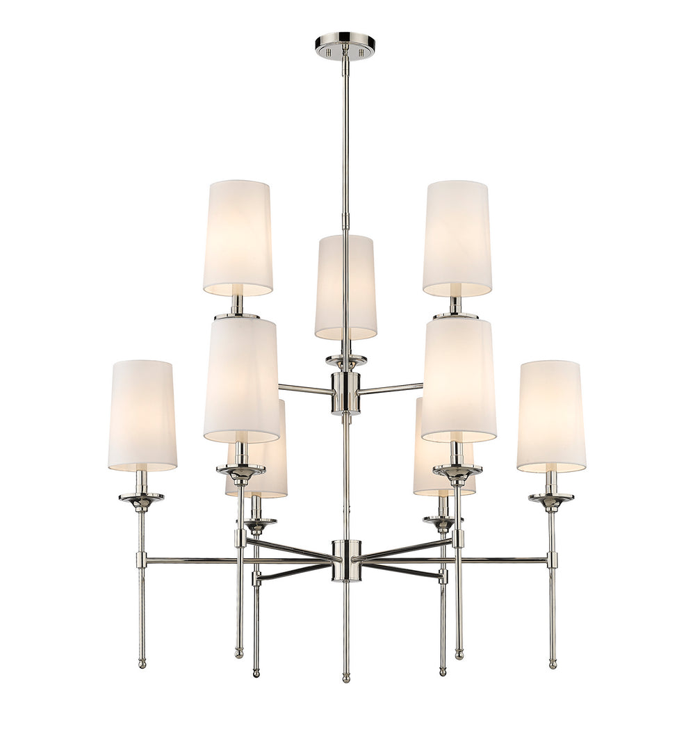 Z-Lite Canada - Nine Light Chandelier - Emily - Polished Nickel- Union Lighting Luminaires Decor