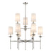 Z-Lite Canada - Nine Light Chandelier - Emily - Polished Nickel- Union Lighting Luminaires Decor