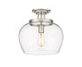 Z-Lite Canada - One Light Semi Flush Mount - Joliet - Brushed Nickel- Union Lighting Luminaires Decor