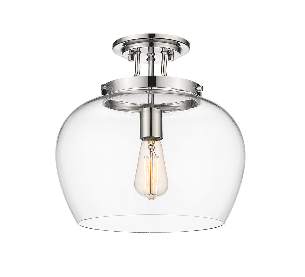 Z-Lite Canada - One Light Semi Flush Mount - Joliet - Chrome- Union Lighting Luminaires Decor
