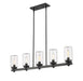 Z-Lite Canada - Five Light Outdoor Linear Chandelier - Tahoe - Ashen Barnboard- Union Lighting Luminaires Decor