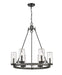 Z-Lite Canada - Six Light Outdoor Chandelier - Marlow - Ashen Barnboard- Union Lighting Luminaires Decor