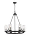 Z-Lite Canada - Six Light Outdoor Chandelier - Marlow - Matte Black- Union Lighting Luminaires Decor