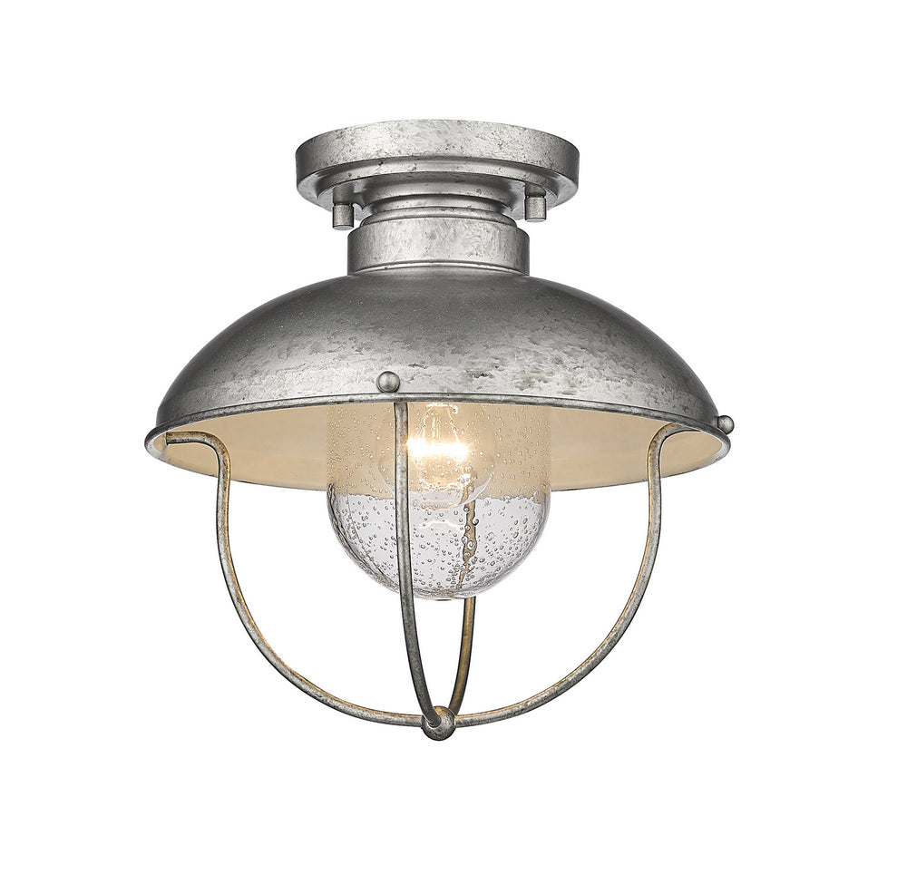 Z-Lite Canada - One Light Outdoor Flush Mount - Ansel - Galvanized- Union Lighting Luminaires Decor