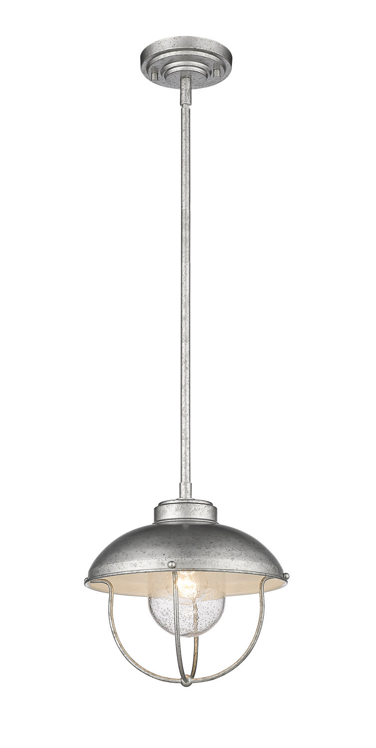 Z-Lite Canada - One Light Outdoor Pendant - Ansel - Galvanized- Union Lighting Luminaires Decor