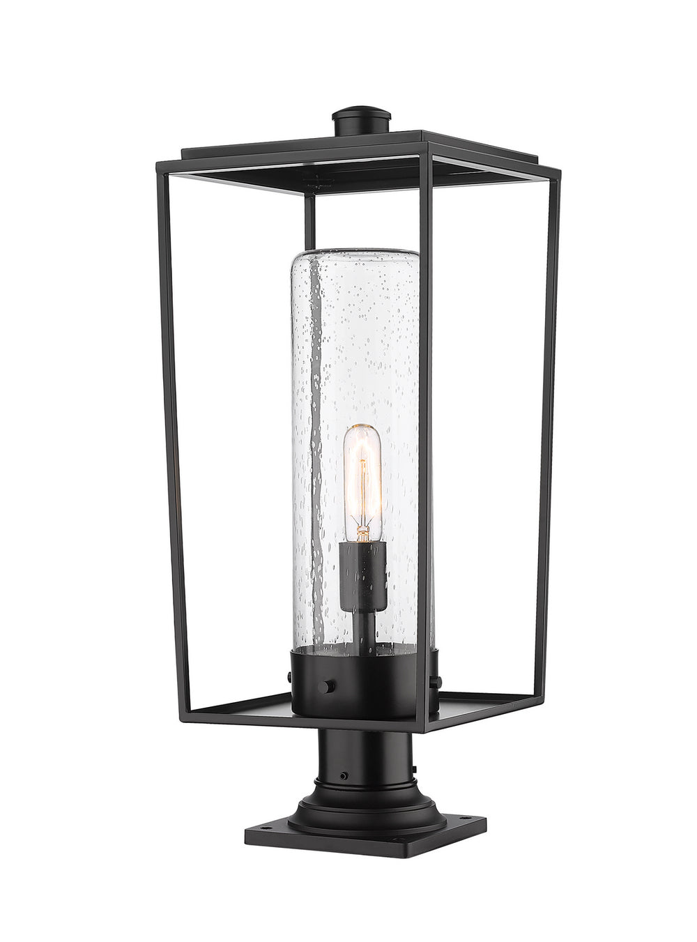 Z-Lite Canada - One Light Outdoor Pier Mounted Fixture - Sheridan - Black- Union Lighting Luminaires Decor