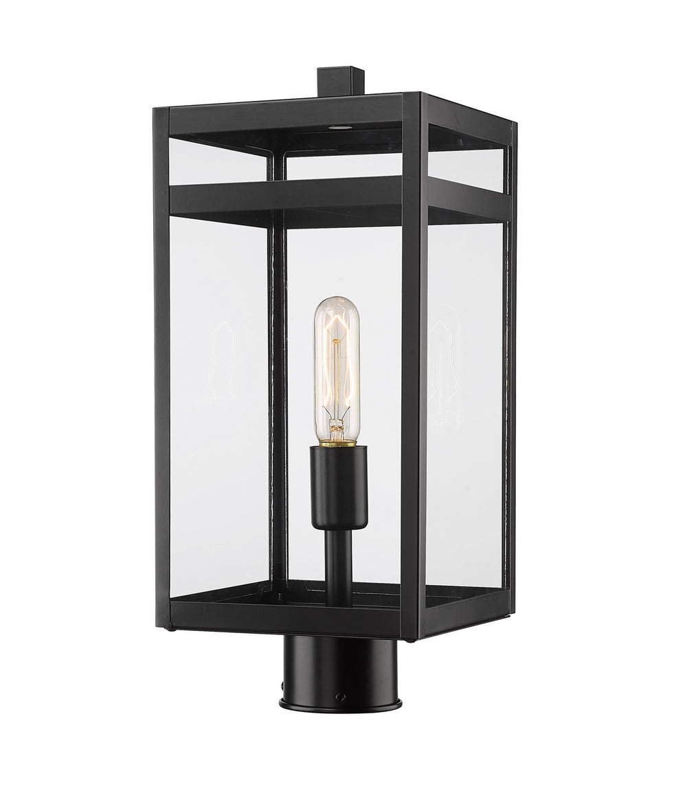 Z-Lite Canada - One Light Outdoor Post Mount Fixture - Nuri - Black- Union Lighting Luminaires Decor