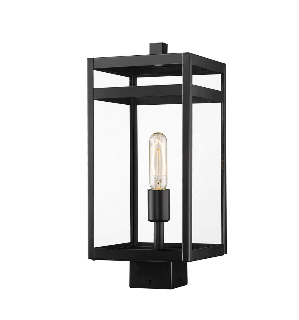 Z-Lite Canada - One Light Outdoor Post Mount Fixture - Nuri - Black- Union Lighting Luminaires Decor