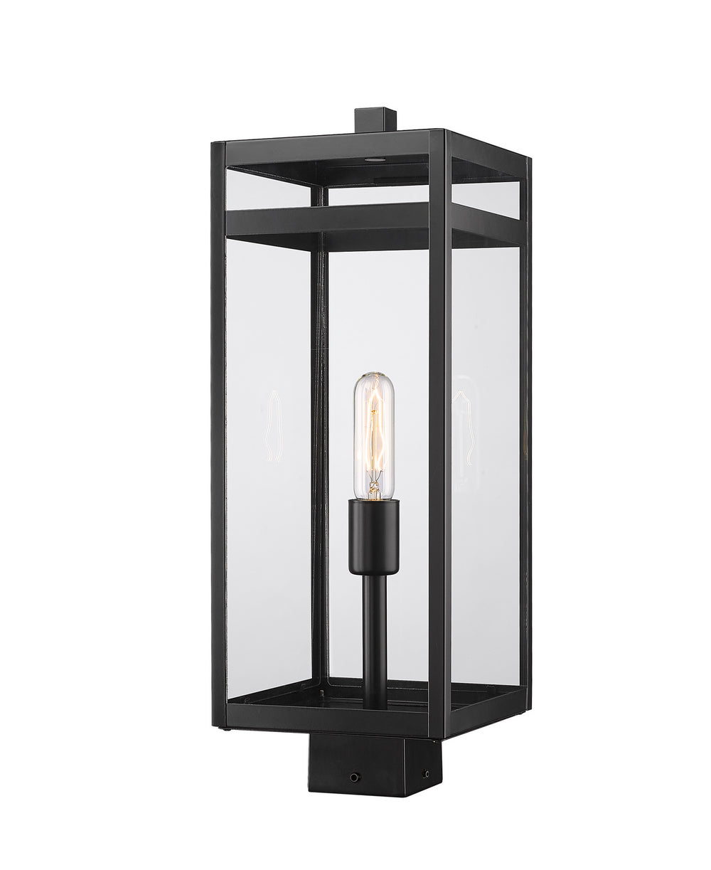Z-Lite Canada - One Light Outdoor Post Mount Fixture - Nuri - Black- Union Lighting Luminaires Decor