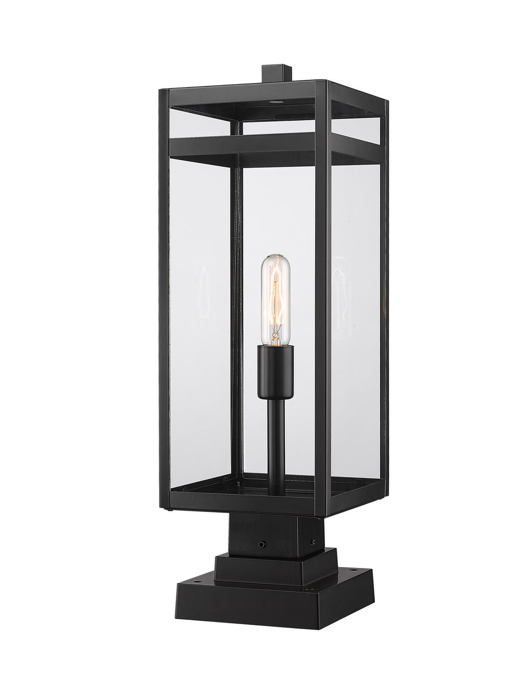 Z-Lite Canada - One Light Outdoor Pier Mounted Fixture - Nuri - Black- Union Lighting Luminaires Decor