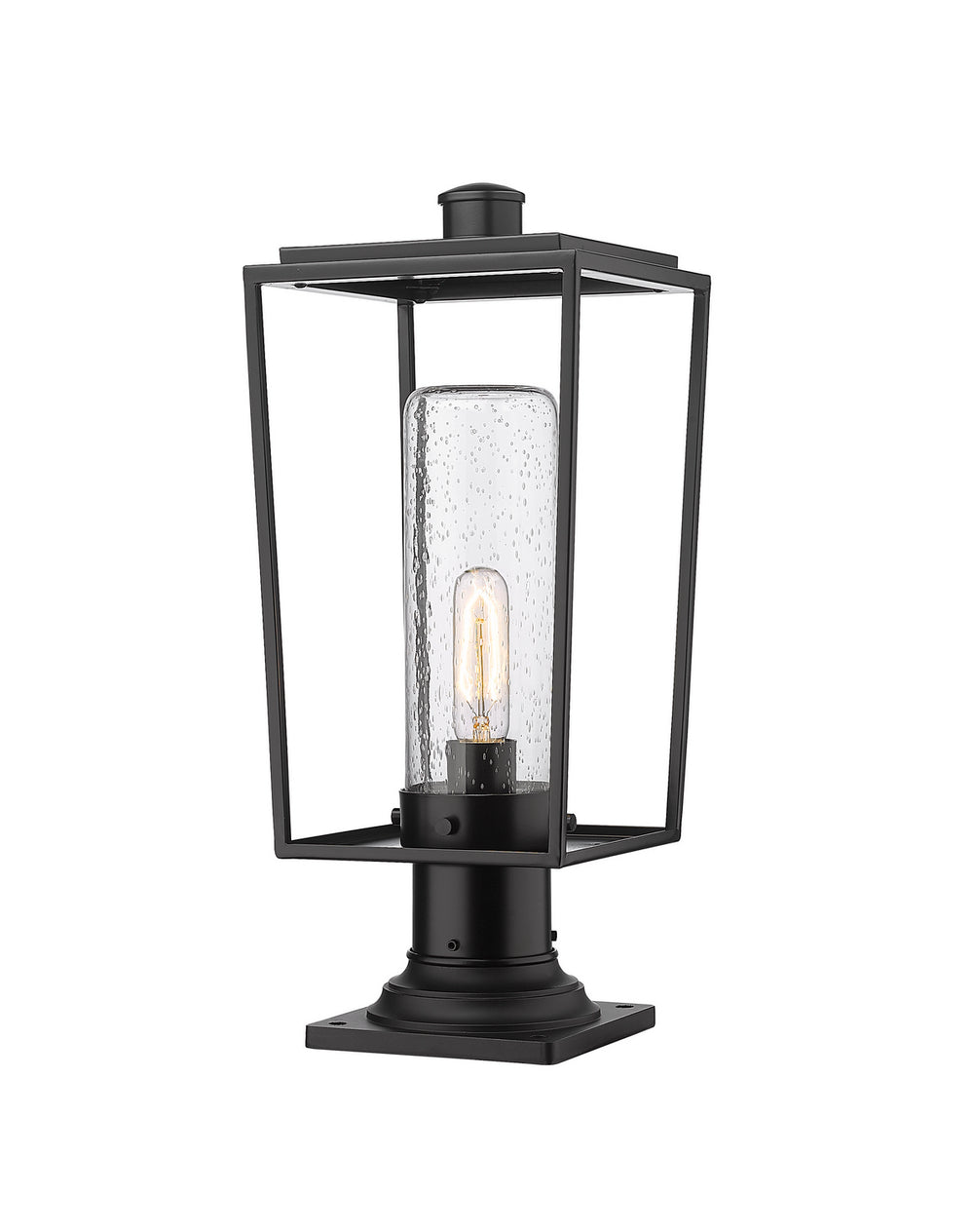 Z-Lite Canada - One Light Outdoor Pier Mounted Fixture - Sheridan - Black- Union Lighting Luminaires Decor