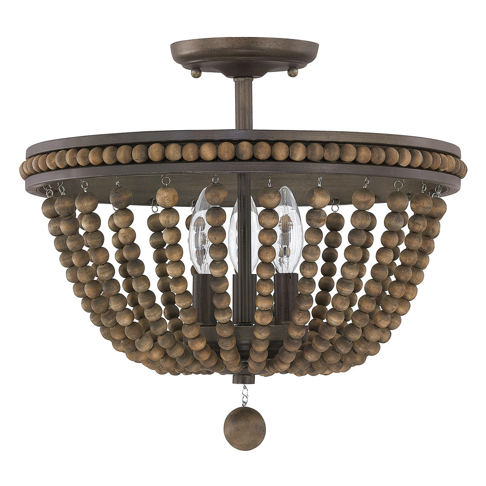 Capital Lighting - Three Light Semi-Flush Mount - Handley - Tobacco- Union Lighting Luminaires Decor