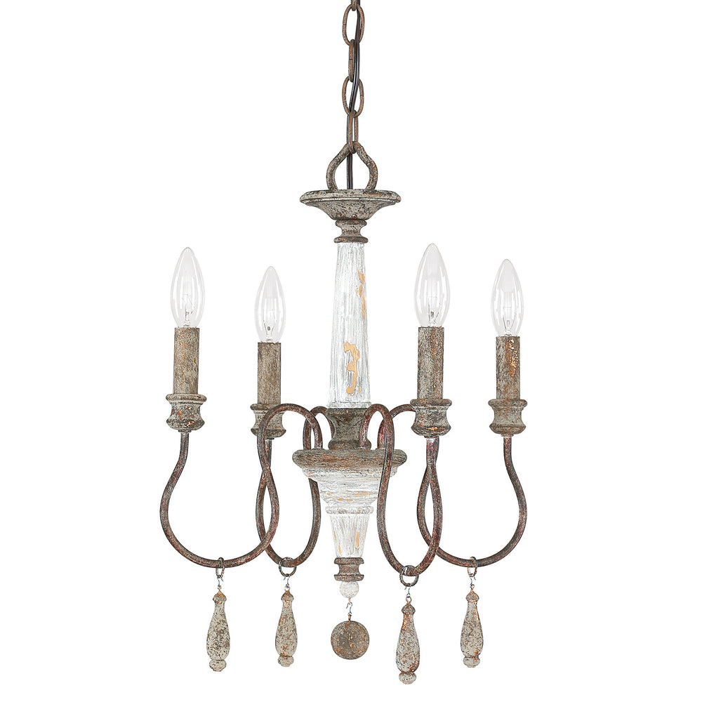 Capital Lighting - Four Light Chandelier - Zoe - French Antique- Union Lighting Luminaires Decor