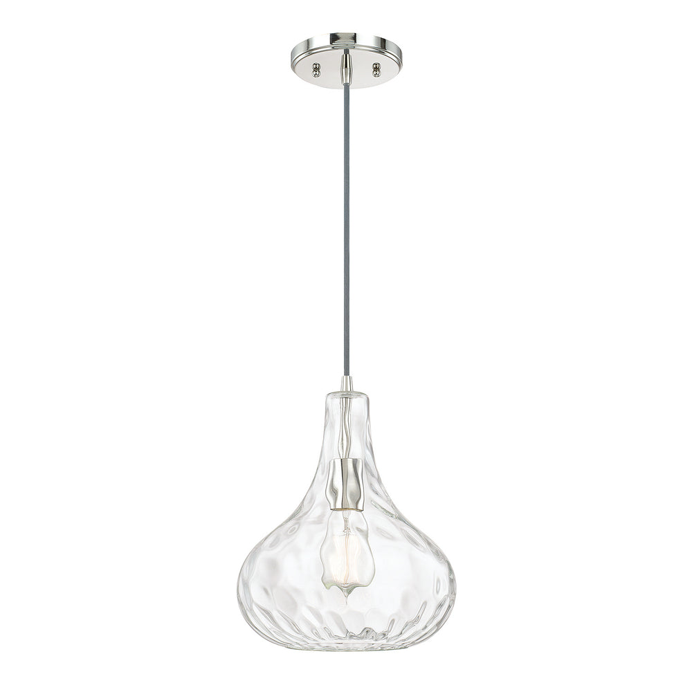 Capital Lighting - One Light Pendant - River - Polished Nickel- Union Lighting Luminaires Decor